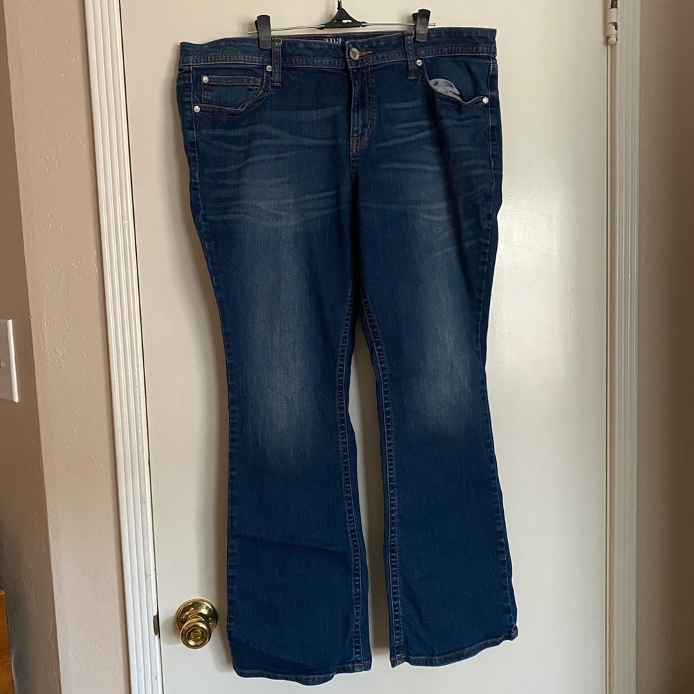 bootcut flared blue denim jeans